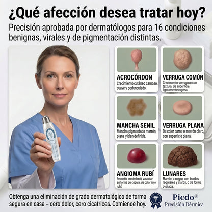 𝐏𝐢𝐜𝐝𝐨® Borrador de Verrugas y Manchas en 7 Días (𝐀𝐩𝐥𝐢𝐜𝐚𝐝𝐨𝐫 𝐫𝐨𝐥𝐥-𝐨𝐧: 𝐬𝐢𝐧 𝐝𝐨𝐥𝐨𝐫 𝐧𝐢 𝐜𝐢𝐜𝐚𝐭𝐫𝐢𝐜𝐞𝐬)