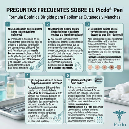 𝐏𝐢𝐜𝐝𝐨® Borrador de Verrugas y Manchas en 7 Días (𝐀𝐩𝐥𝐢𝐜𝐚𝐝𝐨𝐫 𝐫𝐨𝐥𝐥-𝐨𝐧: 𝐬𝐢𝐧 𝐝𝐨𝐥𝐨𝐫 𝐧𝐢 𝐜𝐢𝐜𝐚𝐭𝐫𝐢𝐜𝐞𝐬)